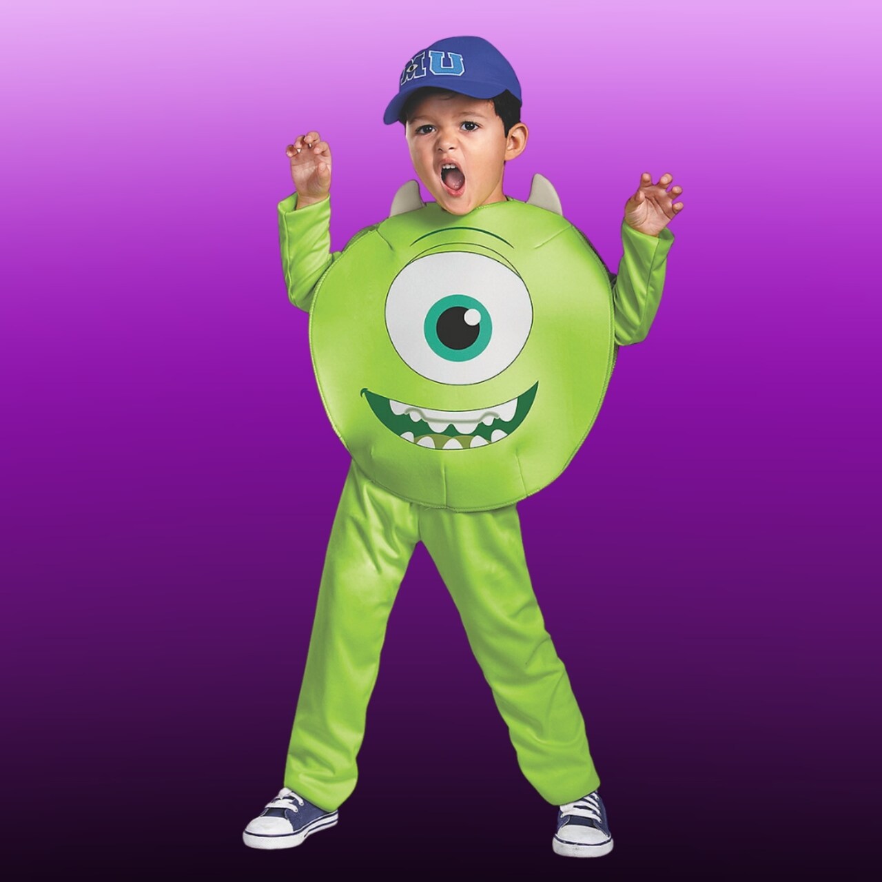 Boys Monsters University Mike Halloween Costume with Jumpsuit and Cap